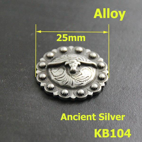 KB104 Round Calf Conchos 25mm 1pc/bag