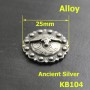 KB104 Round Calf Conchos 25mm 1pc/bag