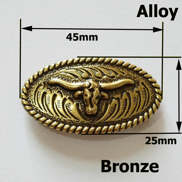 KB105 Oval  Calf Conchos 45x25mm 1pc/bag