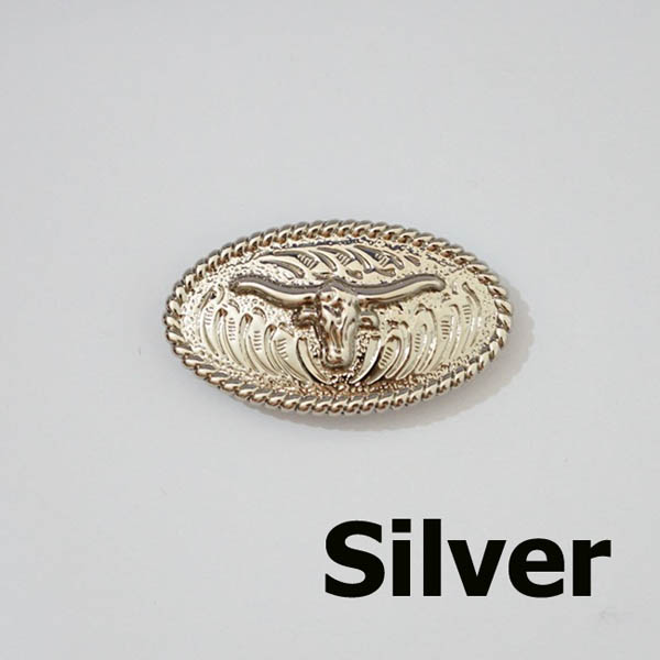 KB105 Oval  Calf Conchos 45x25mm 1pc/bag