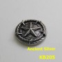 KB205 Ancient Silver Pentagonal Badge Conchos 25mm 1pc/bag