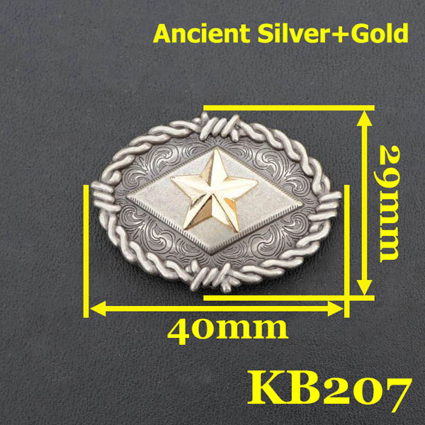 KB207 Oval Pentagonal Conchos  29x40mm 1pc/bag