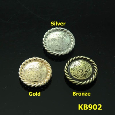 KB902 Carved Flower Conchos 25mm 1pc/bag