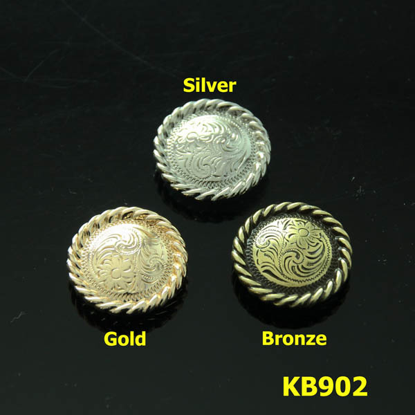 KB902 Carved Flower Conchos 25mm 1pc/bag