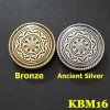 KBM16 Carved Flower round Conchos 29mm 1pc/bag