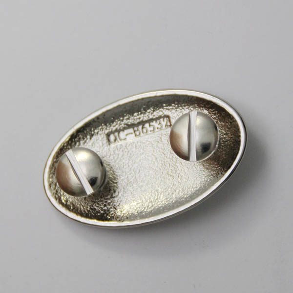 KBO02 Oval Tang Grass Carved Conchos 38x25mm 1pc/bag