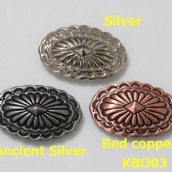 KBO03 Oval Slotted Conchos 48x28mm 1pc/bag