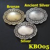 KBO05 Vintage Carved Flower Oval Conchos 51.5x40mm 1pc/bag