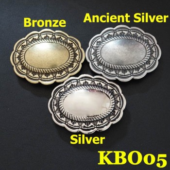 KBO05 Vintage Carved Flower Oval Conchos 51.5x40mm 1pc/bag