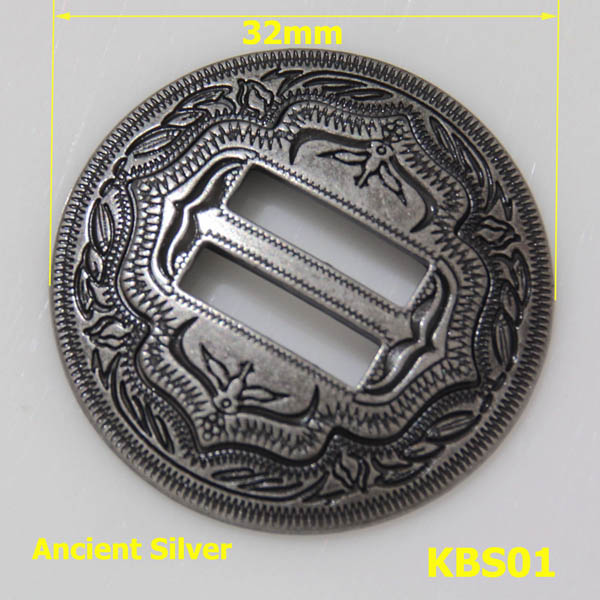 KBS01 Slotted Conchos Slotted Conchos Crafts Slotted Conchos For Leather Slotted Conchos Wholesale Slotted Saddle Conchos 32mm 1pc/bag
