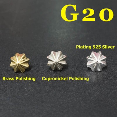 G20 Sterling Silver Conchos 10mm 1pc/bag