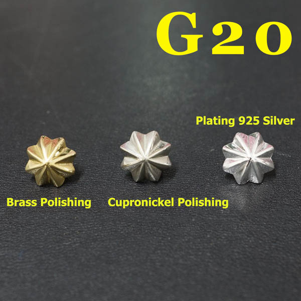 G20 Sterling Silver Conchos 10mm 1pc/bag