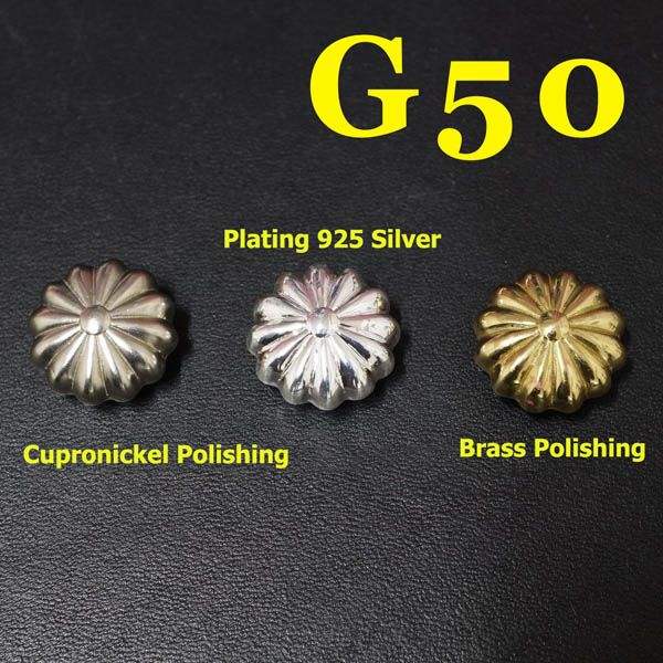 G50 Pure Brass Pumpkin Conchos 17mm 1pc/bag