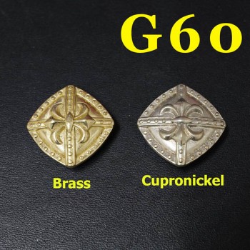 G60 Brass Shield Badge Conchos 22.5mm 1pc/bag