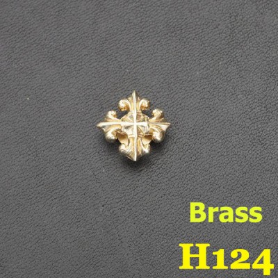 H124 Brass Conchos Cross 15.5mm 1pc/bag