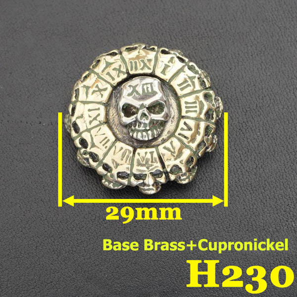 H230 Cupronickel Death Clock Conchos 29mm 1pc/bag
