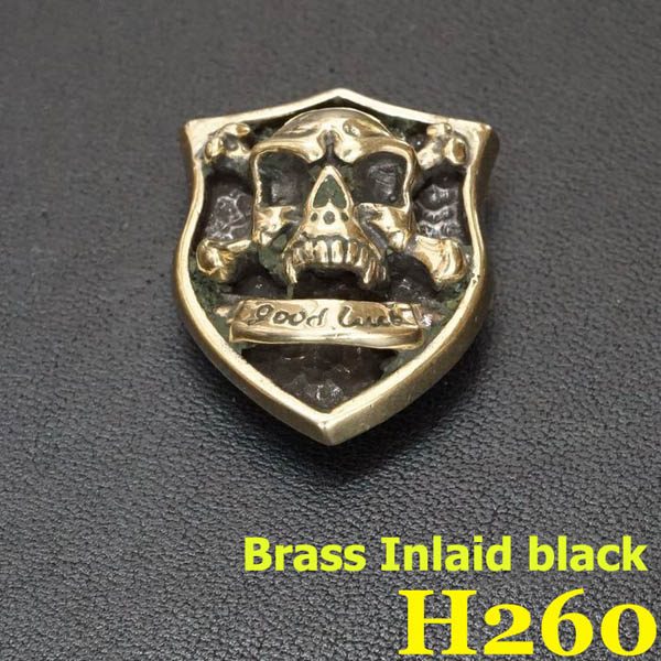 H260 Lucky Skull Badge Conchos 24x29mm 1pc/bag