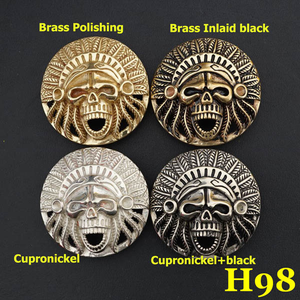 H98 Brass Indian chiefs Conchos 43mm 1pc/bag