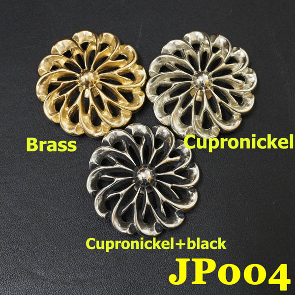 JP004 Brass Cupronickel Whirlwind Conchos 37mm 1pc/bag