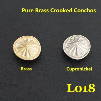 L018-20 Vintage Brass Concho Leathercraft Hardware Hand-Polish High-Quality 20mm 1pc/bag