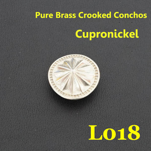 L018-20 Vintage Brass Concho Leathercraft Hardware Hand-Polish High-Quality 20mm 1pc/bag