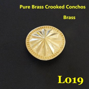 L019-26 Vintage Brass Concho Leathercraft Hardware Hand-Polish High-Quality 26mm 1pc/bag