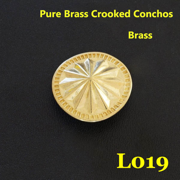 L019-26 Vintage Brass Concho Leathercraft Hardware Hand-Polish High-Quality 26mm 1pc/bag