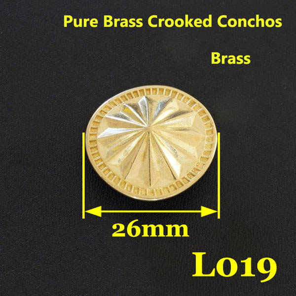 L019-26 Vintage Brass Concho Leathercraft Hardware Hand-Polish High-Quality 26mm 1pc/bag
