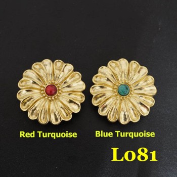 L081 Conchos Turquoise Wholesale 30mm 1pc/bag