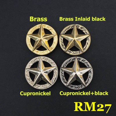 RM27 Big size 3D Texas pentagonal Conchos 27mm 1pc/bag
