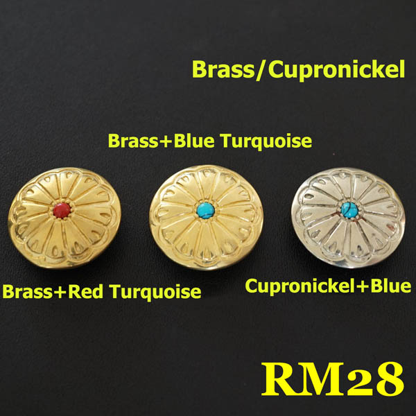 RM28 Pure Copper Flower Conchos 26.5mm 1pc/bag