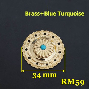 RM59 Metal Brass Conchos 34mm 1pc/bag