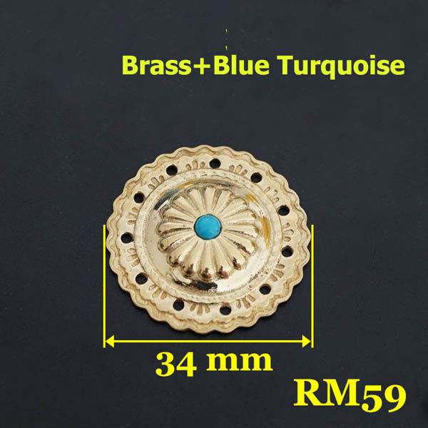 RM59 Metal Brass Conchos 34mm 1pc/bag