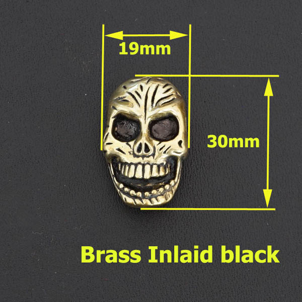 RM61 Brass Skull Conchos 19x30mm 1pc/bag
