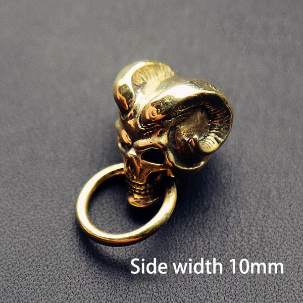 NA004 Brass Cupronickel Demon Skull 21x16mm