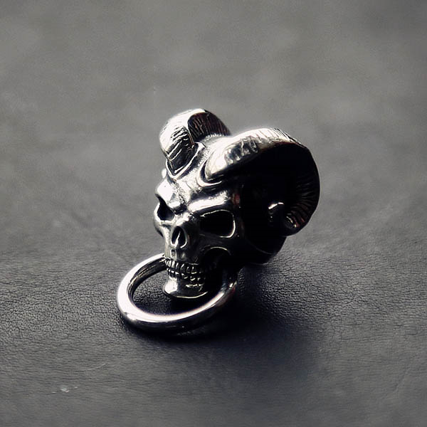 NA004 Brass Cupronickel Demon Skull 21x16mm