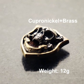 NA025 Buy Conchos Skull Badge 25x30mm