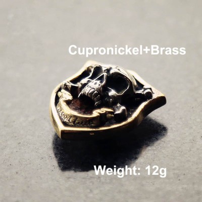 NA025 Buy Conchos Skull Badge 25x30mm