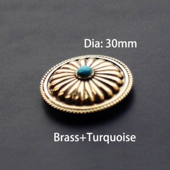 NA043 Turquoise Conchos 30mm