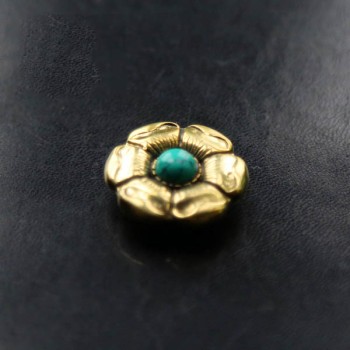 NA045 Flower Conchos Turquoise conchos 26mm