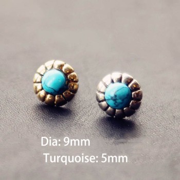 NA052 Turquoise Conchos Studs 9mm