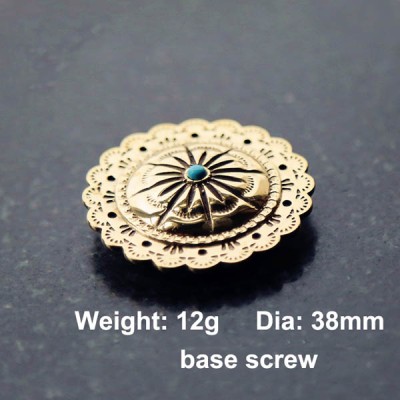 NA058 Turquoise Conchos Brass 30mm/38mm