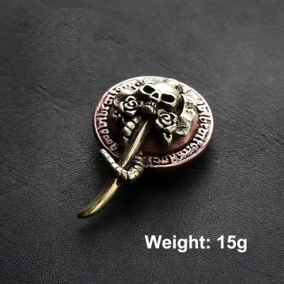 NA080 Love and Death (Skulls and Roses) Conchos 24x62mm