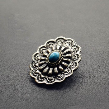 NA090 Turquoise Conchos 33.5x27.5mm