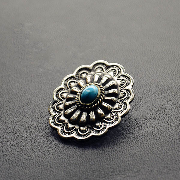 NA090 Turquoise Conchos 33.5x27.5mm