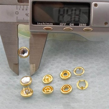 111.5#  Copper Prong buckle Snap Fastener 9mm 100pcs/bag