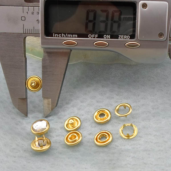 111.5#  Copper Prong buckle Snap Fastener 9mm 100pcs/bag