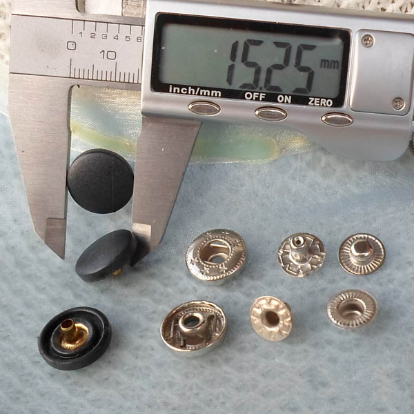 831# Nylon surface+copper Snap Fastener 15mm 100pcs/bag