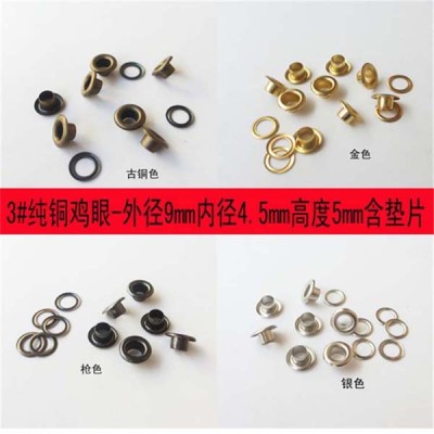REE3# Round edge eyelets 9x4.5x5mm 1000pcs/bag