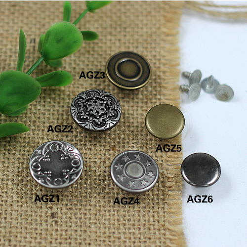 AGZ Jeans Button Shake head button